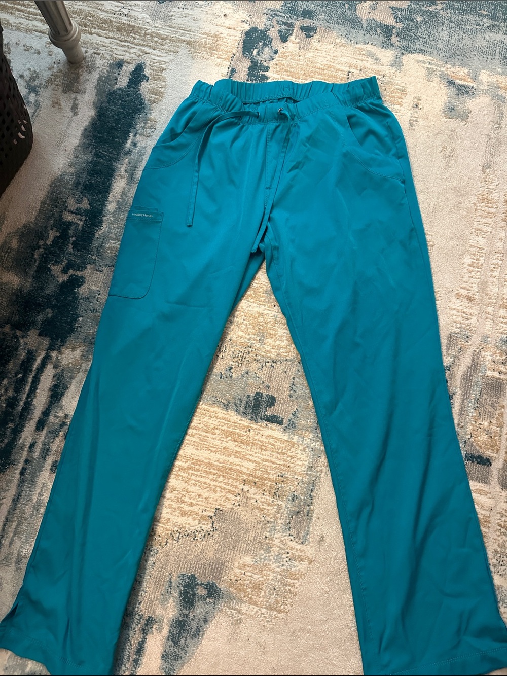 healing hands Teal Scrub Pants